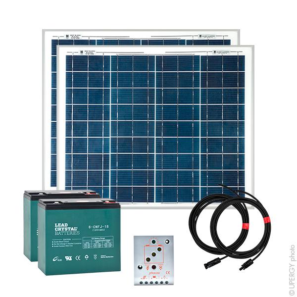 KIT SOLAIRE AUTONOME S 24V 50WC (100WH/JOUR EN MOYENNE)_0