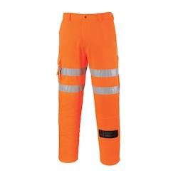 Portwest - Pantalon de travail haute visibilité orange RAIL COMBAT RIS Orange Taille M - M orange RT46ORRM_0