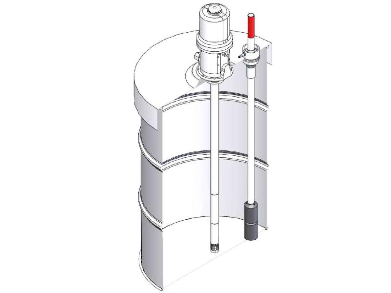 Régulation de niveau pour pompes à fûts 752.711 - pour fluides huile - tube et flotteur en PUR_0