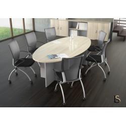 Table de réunion ovale K3 – Mobel Linea - performante à petit prix - deux dimensions disponibles_0