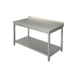 Virtus group Table de Travail Inox avec Étagère et Dosseret Gamme 700 mm 2000x700 x700x850mm - 698142250256_0