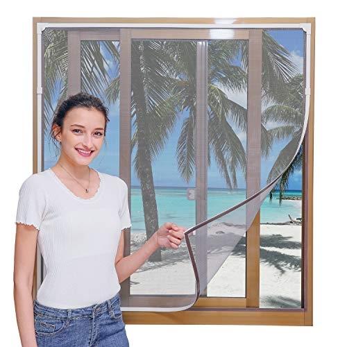 YUZZY DIY Moustiquaire magnétique réglable pour fenêtre - Maille fibre de verre haute qualité - Max 100 x 130 cm_0