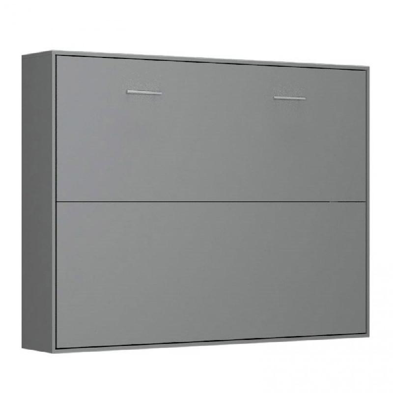 ARMOIRE LIT HORIZONTALE ESCAMOTABLE STRADA-V2 GRIS GRAPHITE MAT COUCHAGE 160*200 CM._0