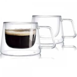 Aulica Tasses A The Droite Double Paroi - Lot De 2 - transparent verre 210301_0