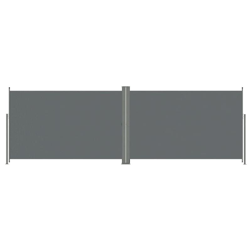 AUVENT PARAVENT STORE BRISE-VUE LATÉRAL RÉTRACTABLE DE PATIO JARDIN TERRASSE BALCON PROTECTION VISUELLE ÉCRAN 220 X 600 CM ANTHRACITE 02_0007126_0