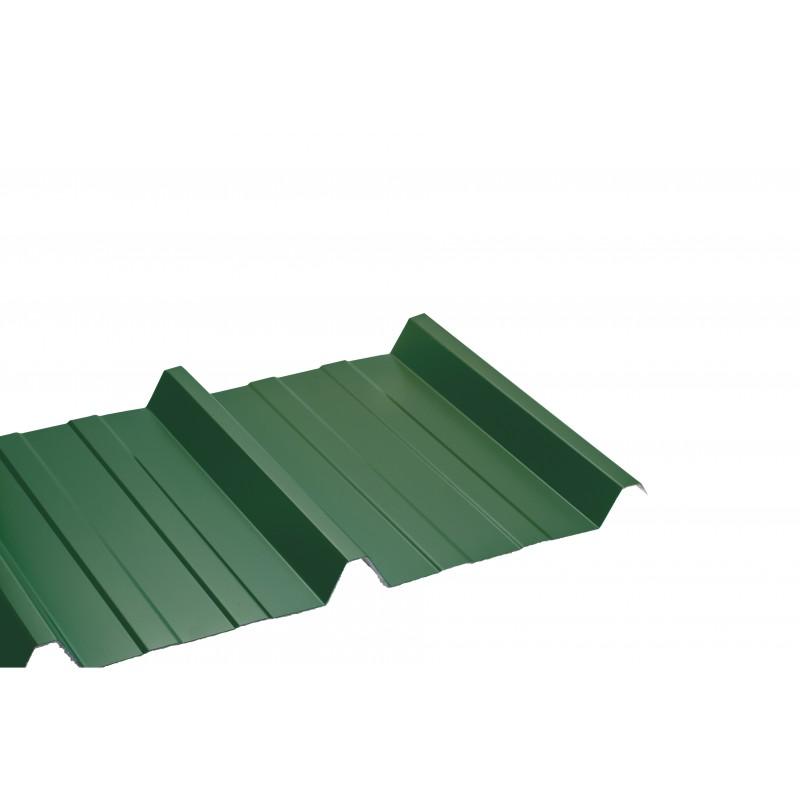 Bac acier laqué régulé 1045 - 0.63mm - Coloris vert 6009 - Largeur 105 cm, Longueur 200 cm - Feutrine anti-condensation_0