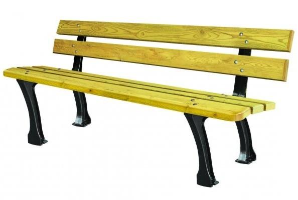 Banc Düsseldorf - Public - 5 lames en pin du Nord traité autoclave IV - 180 cm_0