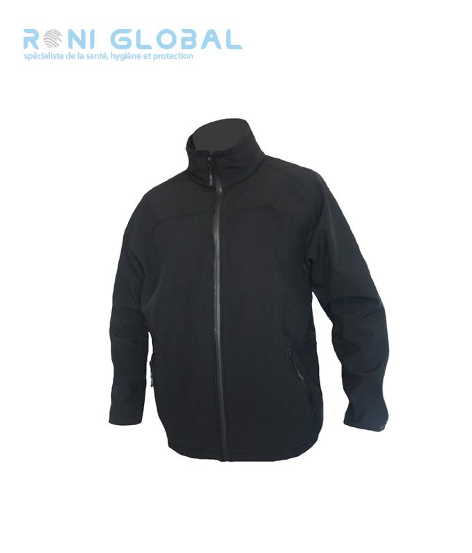 BLOUSON SOFTSHELL DE TRAVAIL NOIR EN POLYESTER/ÉLASTHANNE - TYPHON PBV_0