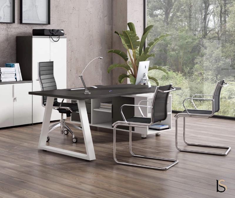 Bureau bi-colore avec meuble d'angle Pyramid - 190, Anthracite, Oui, Gauche_0