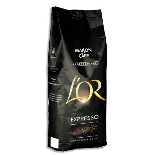 CAFÉ EN GRAINS EXPRESSO L OR - PAQUET DE 1KG DE CAFÉ EN GRAINS EXPRESSO 100% ARABICA L OR