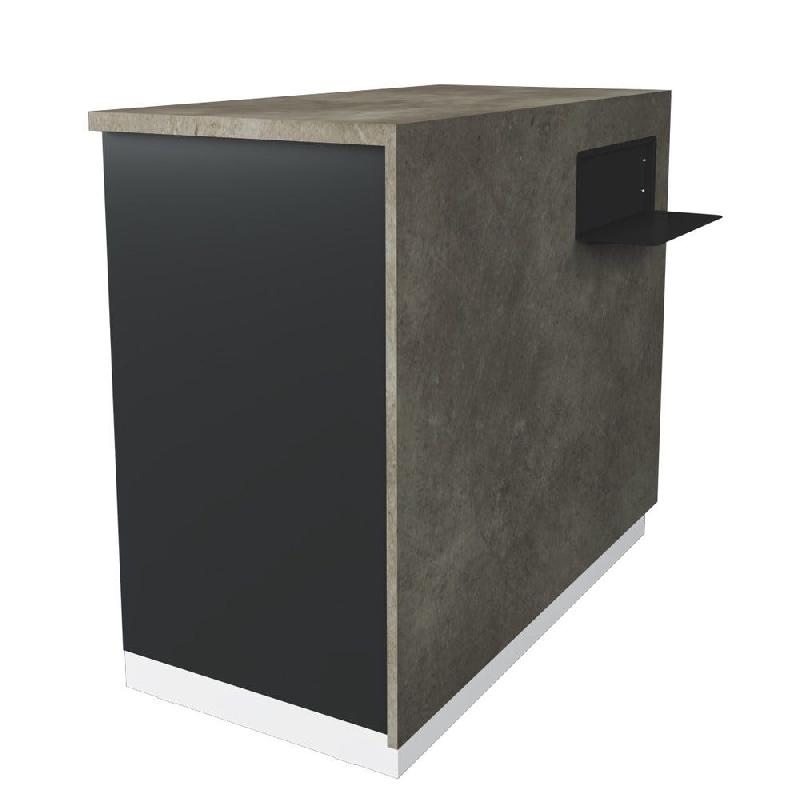 Comptoir Minimaliste D finition béton et gris anthracite L116xP58xH100cm_0