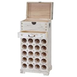 Décoshop26 - Etagère à vin pour 20 bouteilles blanc vieilli 94x48x31cm ETA04029 - blanc 3000003025335_0