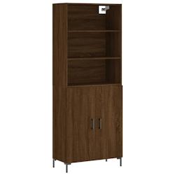 Helloshop26 - Buffet bahut commode armoire meuble de rangement organisateur cuisine salle de séjour salon haut 69,5 x 34 x 180 cm 02_0033912 - 300021_0