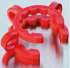 Pince Keck pour rodage conique - en POM - RC29/32 - couleur rouge - sécurité liaisons verre-verre - AS633660_0