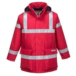 Portwest - Veste de pluie résistant à la flamme BIZFLAME Rouge Taille L - L rouge 5036108298266_0