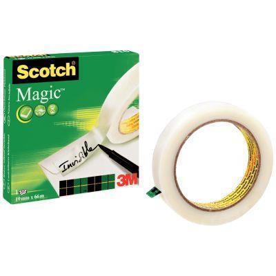 Rouleau adhésif invisible Scotch Magic - 19 mm x 66 m - Idéal pour finitions soignées et travaux professionnels_0