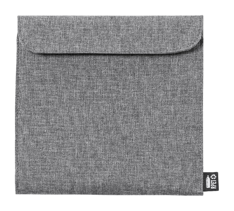 Sac isotherme réutilisable en polyester 600D RPET - labélisé RPET - couleur gris - 52g_0