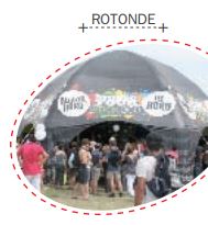 Stand gonflable rotonde - modèle dôme - 11m de diamètre - surface utile de 100m² - capacité 100 personnes_0