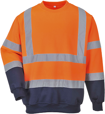 Sweat-shirt haute-visibilité orange marine B306 - XL - norme EN ISO 20471 classe 3_0