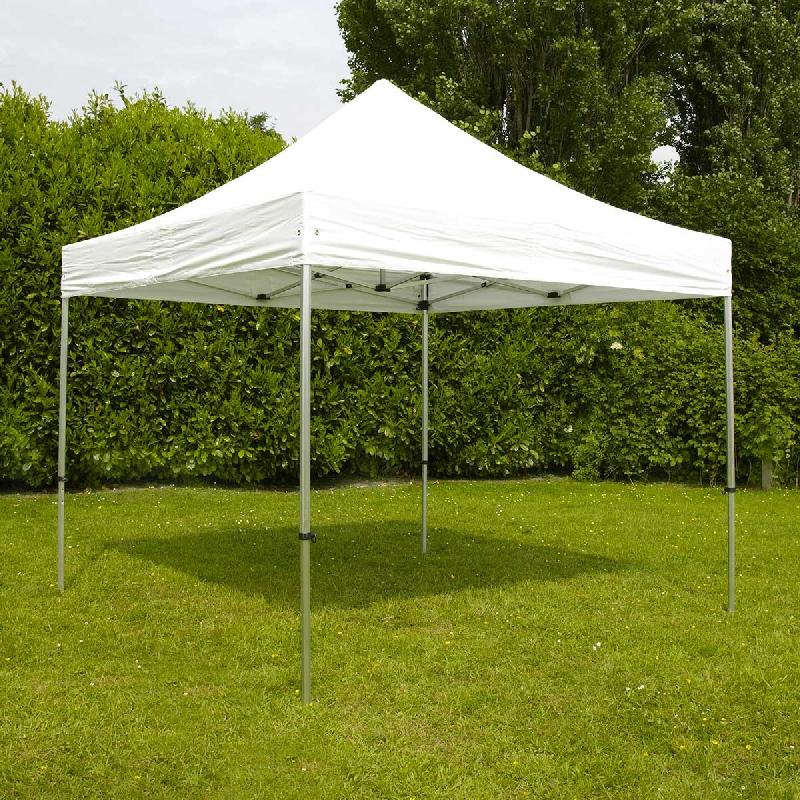 Tente pliante 4x4m 300g/m² 40mm blanche_0