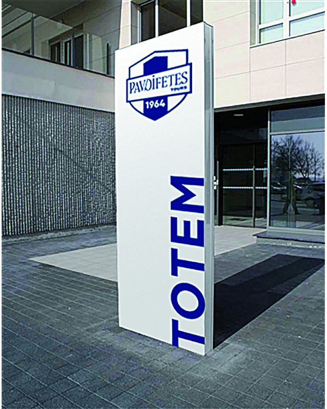 Totem extérieur - Pavoifetes - en résine ou aluminium - personnalisable, plusieurs dimensions_0