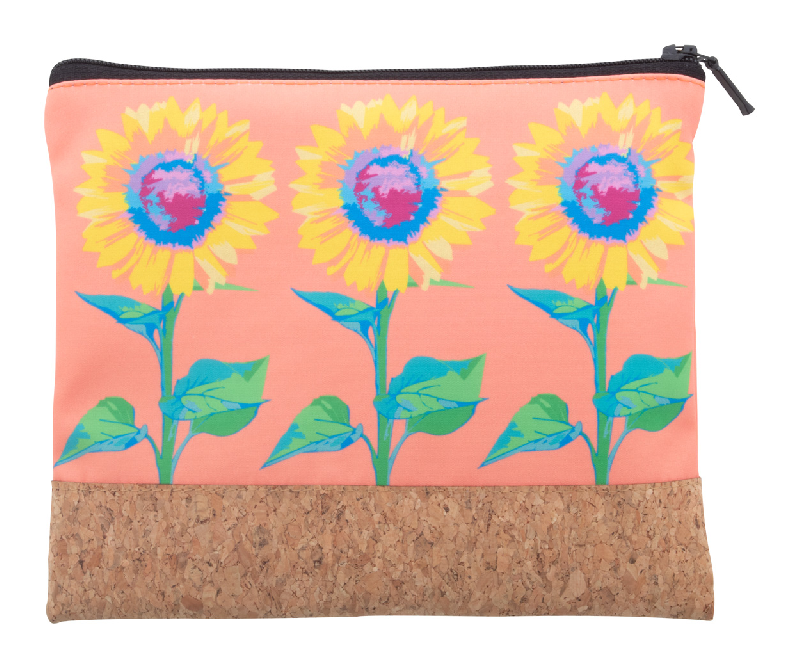 Trousse de toilette zippée en polyester et liège naturel - Impression sublimation - Minimum 50 pièces_0
