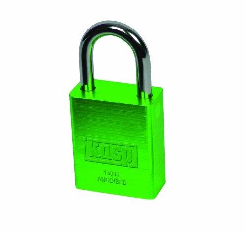 Cadenas KASP K14040GRED - Aluminium anodisé 38 mm - Vert - Anse en acier trempé_0