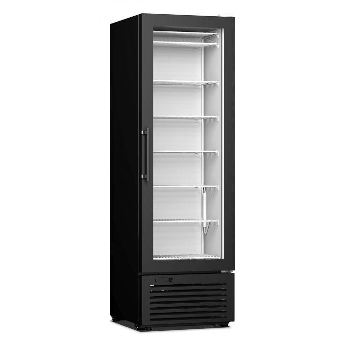 Armoire frigorifique de conservation professionnelle noire avec une porte vitrée 300 litres - 7472.0210_0