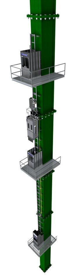 Ascenseur de chantier pour grue à conteneur - STROS - 400 à 500 kg, 35 à 46 m/min_1