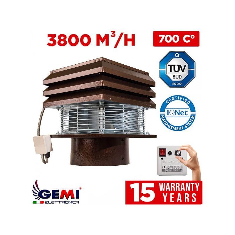 EXTRACTEUR DE FUMÉE POUR CONDUIT ROND 30 CM ASPIRATEUR ASPIREFUMÉE ÉLECTRIQUE VENTILATEUR D