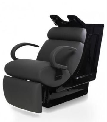 Bac à shampoing électrique Millenium - Design futuriste avec repose-jambes réglable et cuvette céramique_0