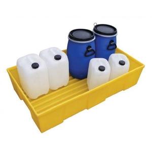 Bac de rétention en polyéthylène 230L - plastique rigide - anti-UV - pour bidons et petits contenants_0