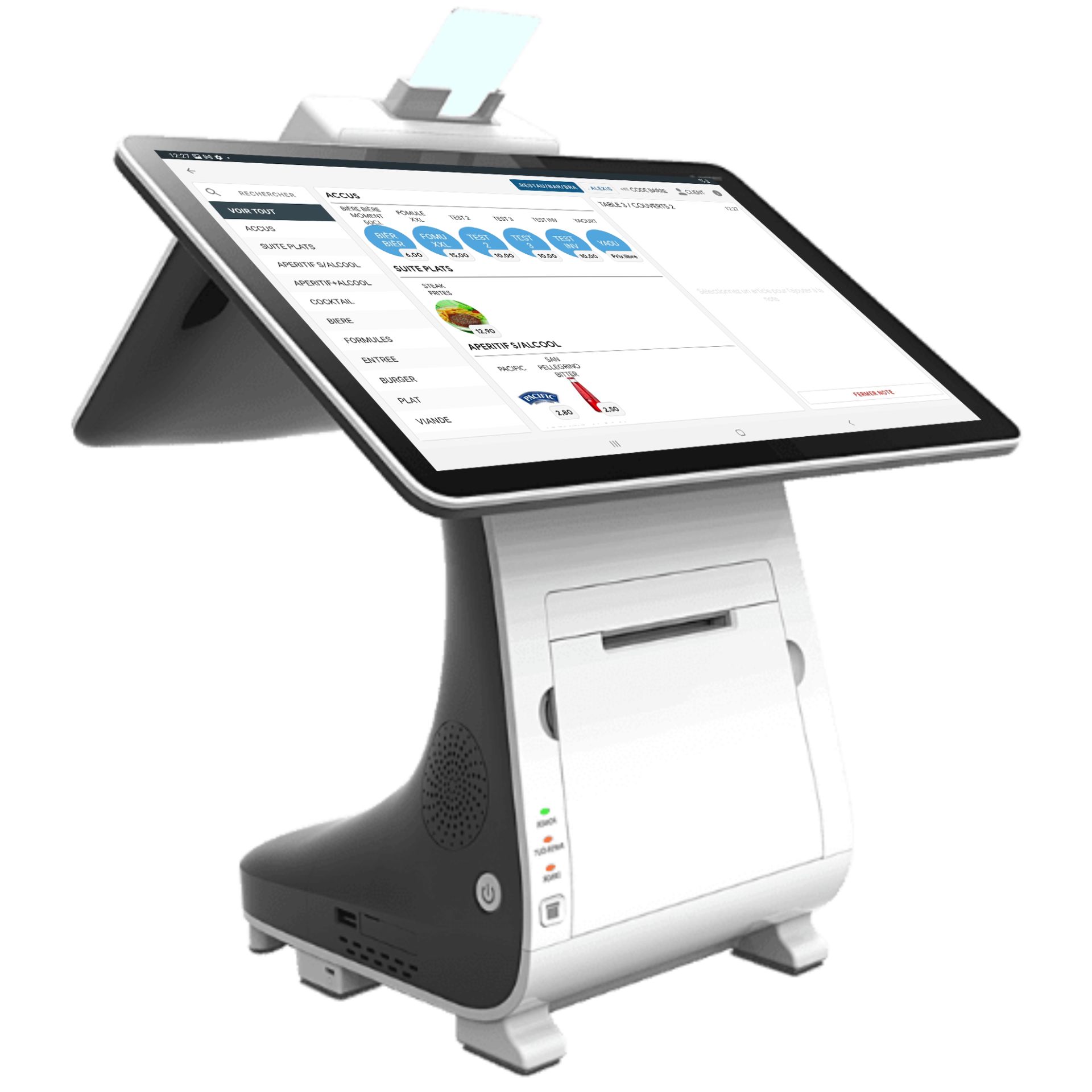 Caisse enregistreuse tactile - terminal de paiement intégré