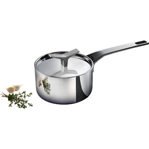 Casserole inox 1,7 L - graduations intérieures - compatible induction et four jusqu'à 250°C_0