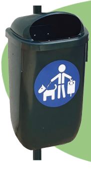 Corbeille simple et pratique  pour la collecte de déchets canins - ECO_0