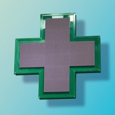Croix de pharmacie EASY 1080 Full Color - Simple face - 1080x1080 mm - Leds haute luminosité_0