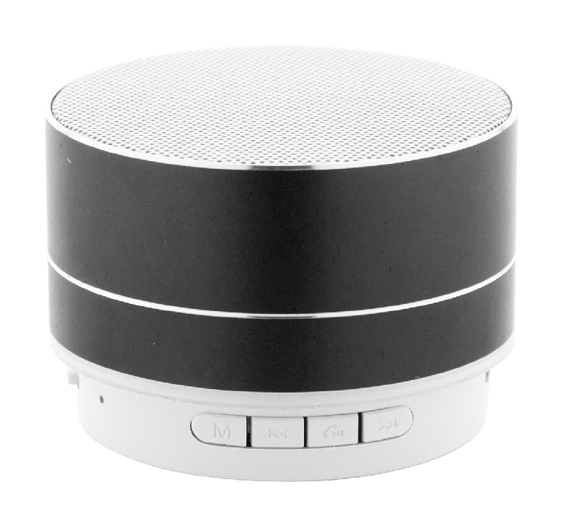 Enceinte Bluetooth - Boîtier aluminium - Appel mains libres - Radio FM - Lecteur micro SD - Pile rechargeable - Couleur noire_0