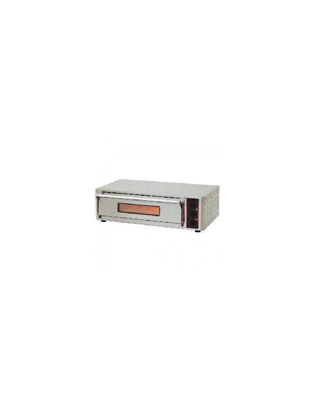 Four à pizzas électrique - une chambre monobloc en acier inox - 2 pizzas - 500°C - SOFRACA_0