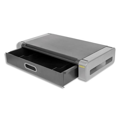 Kineon support moniteur deluxe avec tiroir noir/gris ms-1002g_0