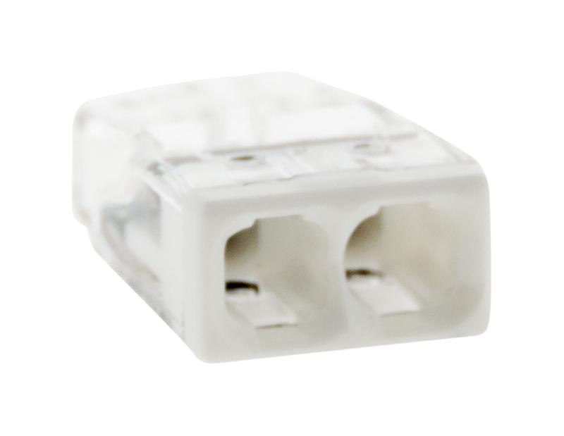 Lot de 15 bornes S2273 - Connexion rapide - 2 conducteurs rigides 2.5mm² - Transparent - Norme CE - Wago_0