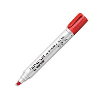 MARQUEUR STAEDTLER LUMOCOLOR 351B - POINTE BISEAUTEE - EFFAÇABLE ROUGE