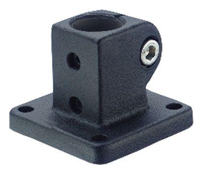 Pied pour tube rond en aluminium - Modèle 92-162.1 - Alésage usiné et insert polyamide_0