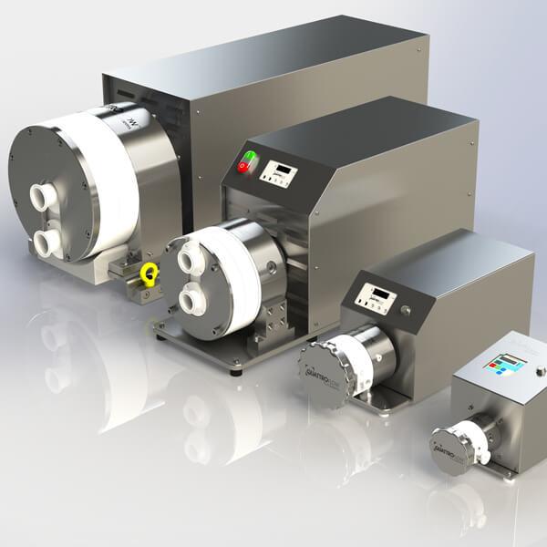 Pompes à diaphragme à 4 pistons - usage unique et multiple pour liquides sensibles_0
