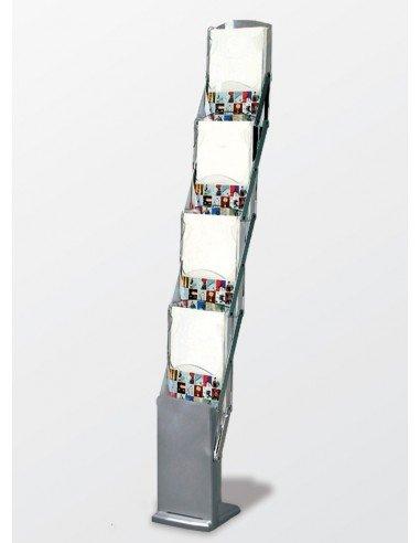Porte-brochure rétractable - Référence: BROCHURE-RETRACTABLE - Structure en polycarbonate résistante et facile à transporter_0