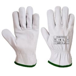 Portwest - Gants Driver en cuir Oves Gris Taille 10 - 5036146009381_0