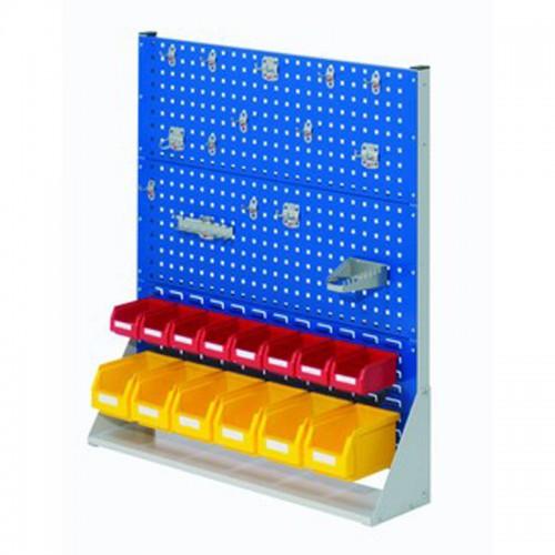 Rack de stockage fixe - H1100 x L1000 mm - 2 panneaux perforés + 1 panneau à fente - Rasterplan_0