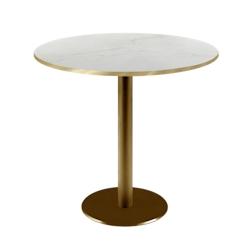 Restootab - Table Ø70cm Rome bistrot marbre translucide - blanc TB-ROM2-R70M-MB.PAR-LAI_0
