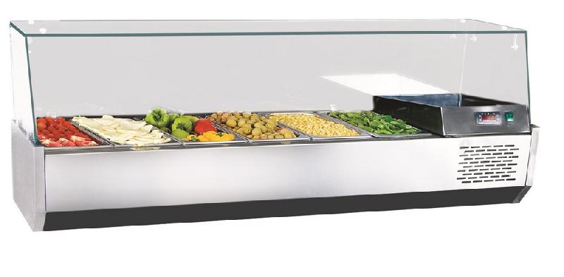 Saladette a poser pizza réfrigérée 1550 mm bacs 6x 1/3 gn pro line - 7489.5240_0