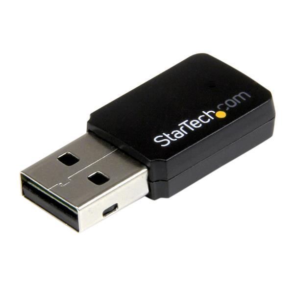 StarTech.Com Mini adaptateur USB 2.0 réseau sans fil AC600 double bande - Clé USB WiFi 802.11ac 1T1R_0