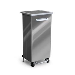 Stil Casa poubelle à pédale, acier inox, 47x37x 96 cm, ouverture frontale, élastique de maintien du sac, 110 lt, acier. - 748 A/110_0